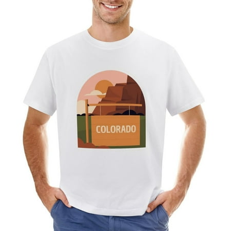 Vtg City Landscape Men’s Graphic T-shirt Vintage Short Sleeve Sport Tee White L