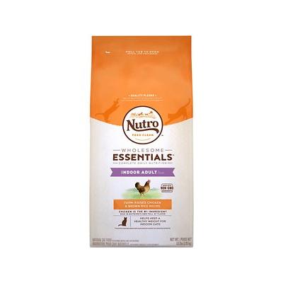 Nutro Wholesome Essentials Indoor Adult Farm-Raised Chicken & Brown Rice Recipe Dry Cat Food, 6.5-lb Bag