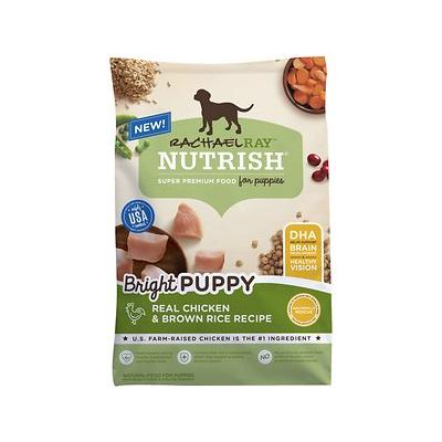 Rachael Ray Nutrish Bright Puppy Natural Real Chicken & Brown Rice Recipe Dry Dog Food, 6-lb Bag