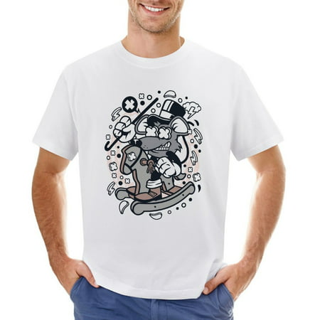 Rat Rocking Horse Men’s Graphic T-shirt Vintage Short Sleeve Sport Tee White L