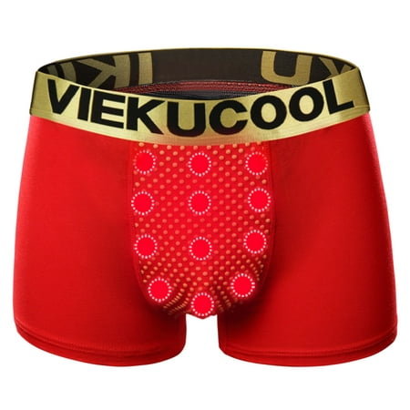 CLZOUD Underpants for Men Red Polyester Men S Strong Tourmaline Painted U-convex Briefs Boxer Briefs Xxxxl