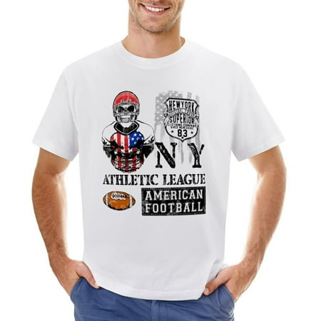 American Football - Vintage Sportswear Men’s Graphic T-shirt Vintage Short Sleeve Sport Tee White L