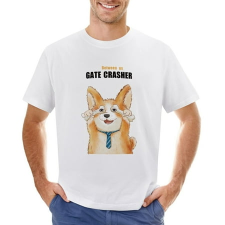 Gate Crasher Men’s Graphic T-shirt Vintage Short Sleeve Sport Tee White L