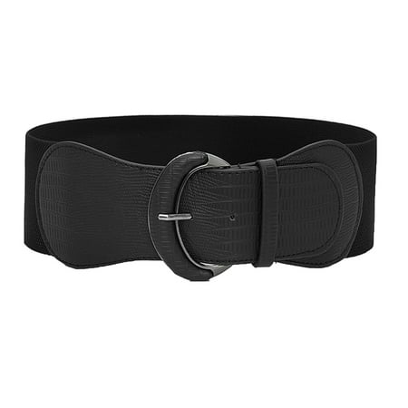 GWAABD Womens Skirts MIDI Length Ladies Waist Belt Stretchy Belt Leather Solid Color Fashion Elastic Belt for Womens Dress Decoration