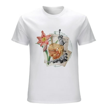 Vintage Graphic Vintage T-shirt Mens Cotton Classic Crewneck Short Sleeve Tees Unisex White L