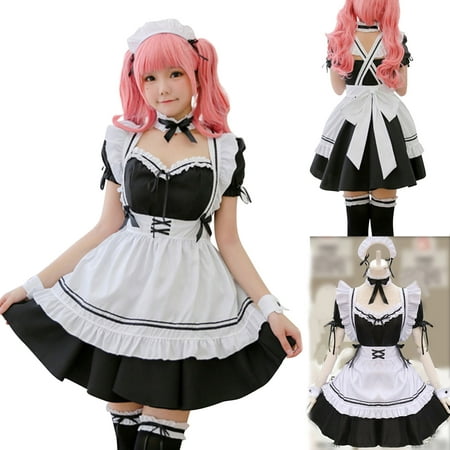 Twifer Sun Dresses for Women 2023 Women Lovely Maid Animation Show Japanese Outfit Dress Clothes
