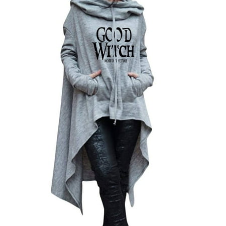 GWAABD Cute Hoodies Casual Sweater Sweatshirt Hem Bottom Hooded Ladies Mid-length Loose Irregular Long-sleeved Women S Hoodies & Sweatshirts
