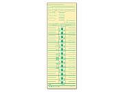 Tops Time Card for Acroprint and Lathem Weekly 3 1/2 X 10 1/2 500/Box 1253