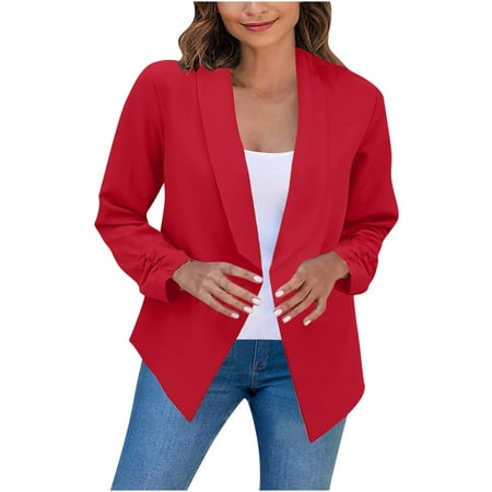 QUYUON Womens Fall Cardigan Sweaters Deals Long Sleeve Long Sleeve Cardigan Polyester Work Cardigans Women Office Cardigan Jacket Style Q-6331 Fall Ca