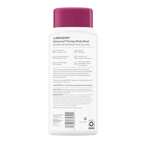 Lubriderm Advanced Therapy Body Wash - 16 Fl Oz: Moisturizing, Contains Ceramides, for Normal & Sensitive Skin, Plastic Bottle thumbnail