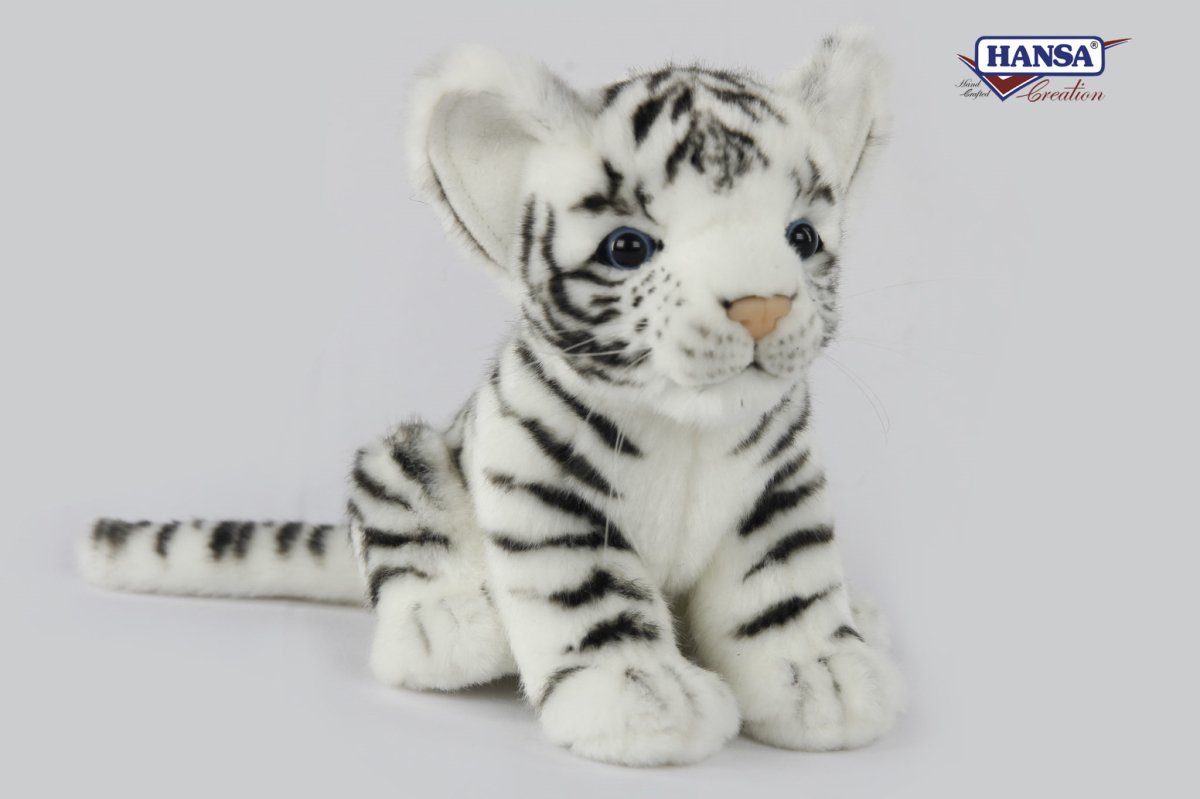 Hansa 7287 17 Cm Tiger Cub, White