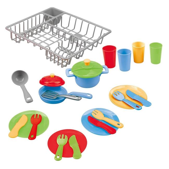 Playgo 3119 Dish Drainer & Kitchenware - 23 Piece