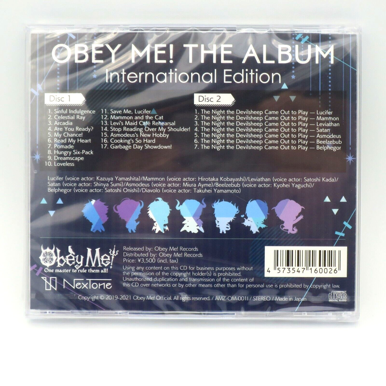 Obey Me! the Album International Edition Soundtrack 2CDs Brand New thumbnail