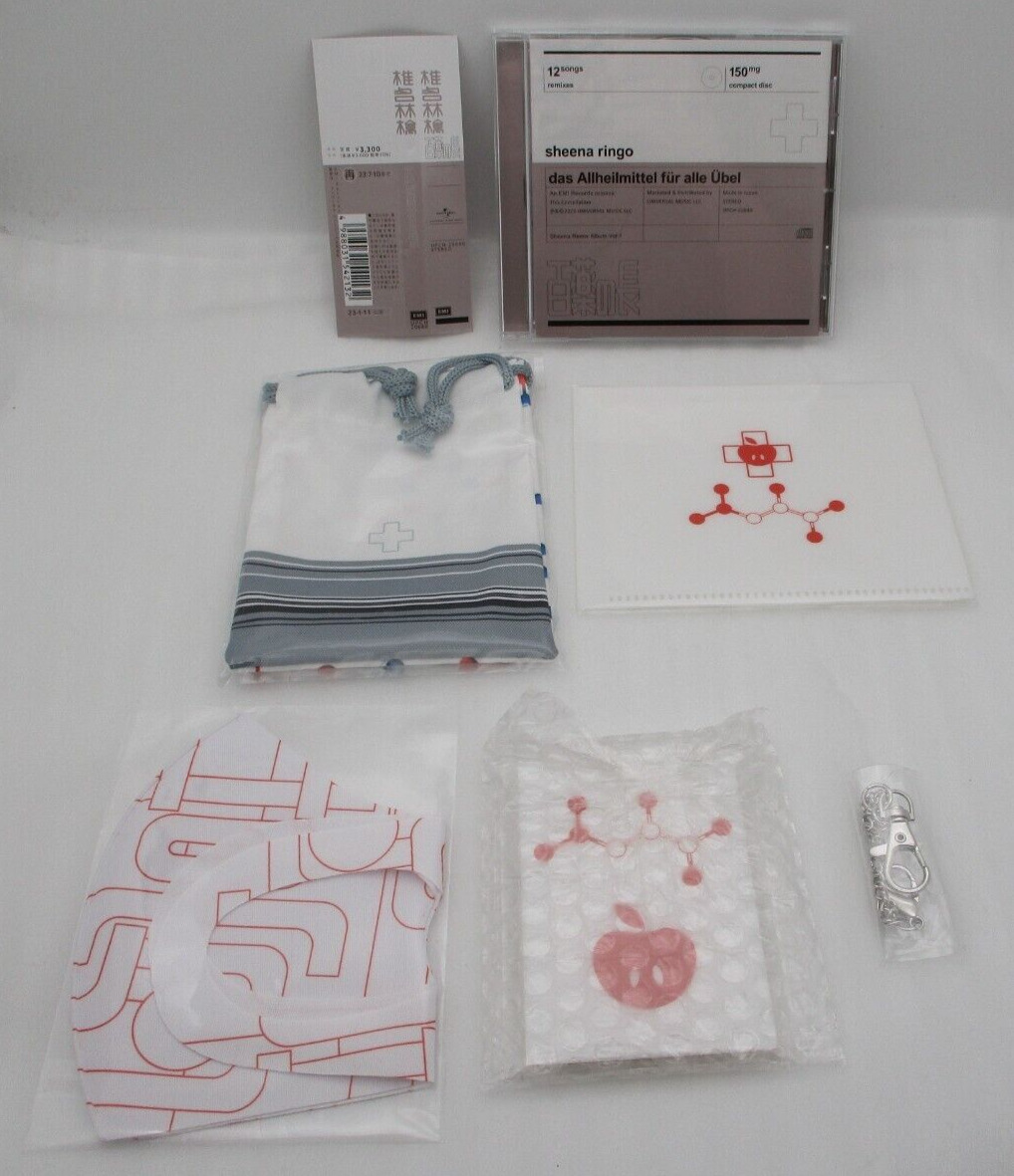 SHEENA RINGO CD Hyakuyaku No Cho W/ Mask, Pouch, Acrylic Card Case, Mask Case