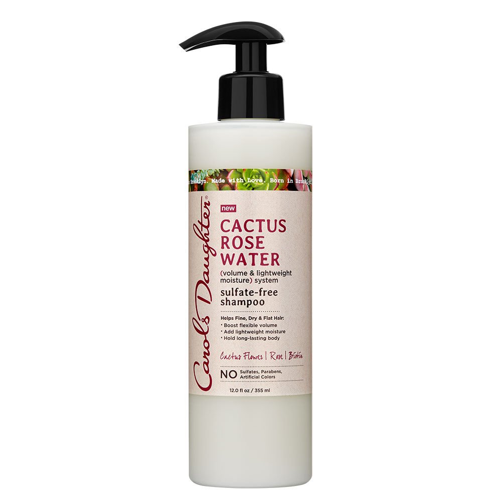 Carol's Daughter Cactus Rose Water Sulfate-Free Shampoo, for Fine, Flat Hair, 12 Fl Oz