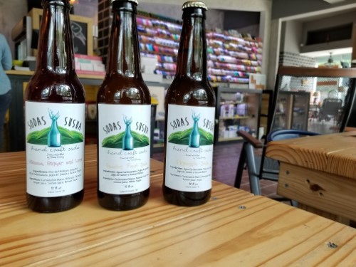 Sodas Susua, 100% NATURAL SODA - by SUSUA Brewing Co. - 12 Fl. Oz Bottles.(Count of 6) - Hibiscus-Ginger & Lime Soda