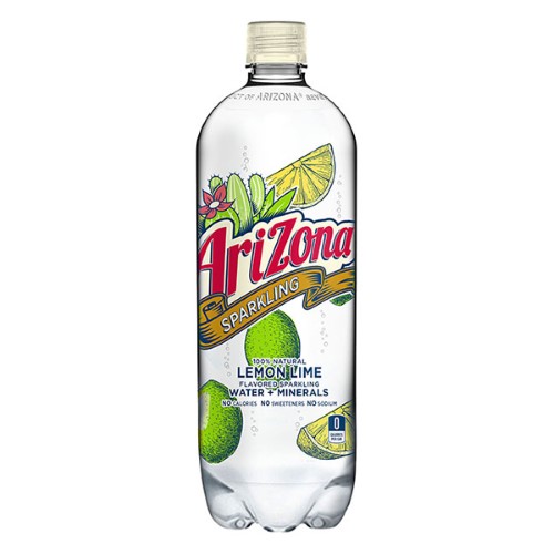 Arizona Lemon Lime Flavored Sparkling Water with Minerals 24 Oz Plastic Bottles (Pack of 24)