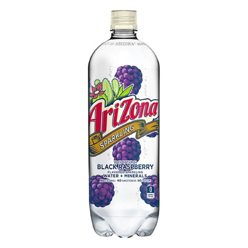 Arizona Black Raspberry Flavored Sparkling Water with Minerals 24 Oz Plastic Bottles (Pack of 24)