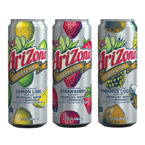 AriZona Sparkling Water with Minerals Variety Pack 12 Oz Cans (Pack of 24)