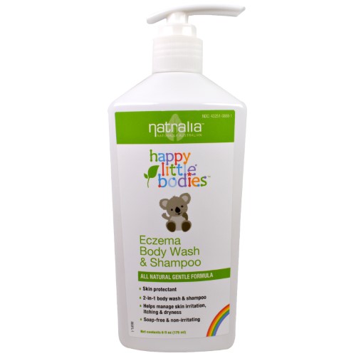 Natralia, Happy Little Bodies, Eczema Body Wash & Shampoo, 6 Fl Oz(pack of 12)