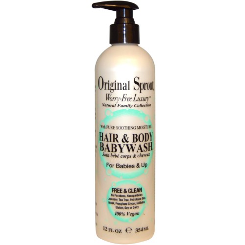 Original Sprout Inc, Hair & Body Babywash, for Babies & up, 12 Fl Oz (pack of 6)