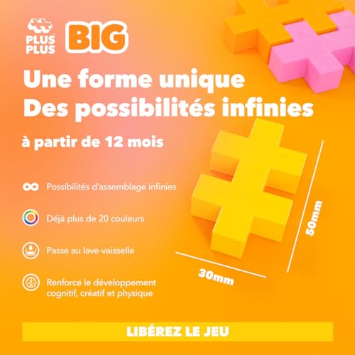 Plus-Plus BIG Rabbit - Pack of 15 - Building Blocks - Building Blocks, Construction, Development Toy for Children, STEM, STEAM, Produced in Denmark thumbnail