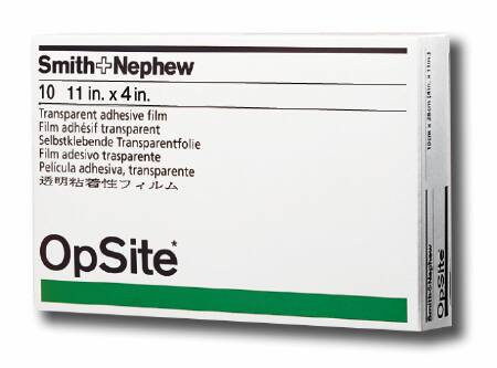 Smith & Nephew Opsite Transparent Adhesive Dressing 11x4   Waterproof Film 10/BX