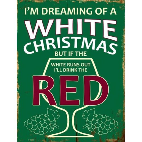 Smart Blonde P-1253 9 X 12 in. White Christmas Metal Novelty Parking Sign