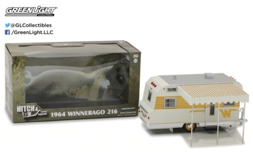 Greenlight 1:24 Hitch & Tow Trailers 1964 Winnebago Travel Trailer 216