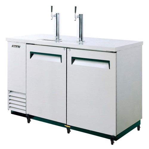 Turbo Air TBD-2SD, 59-inch Stainless Steel Beer Dispenser - 2 Kegs