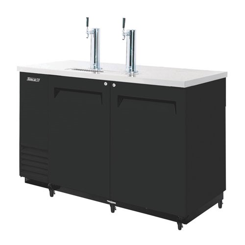 Turbo Air TBD-2SB, Black 59-inch Beer Dispenser - 2 Kegs