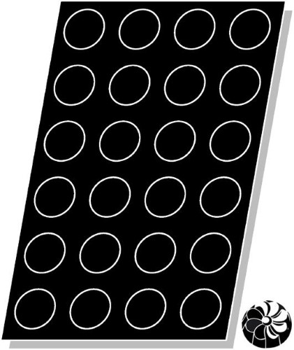 Flexipan Daisy 2.4 Oz, 70mm Dia X 27mm Deep (2-3/4' Dia X 1-1/16' Deep), 24 Cavities