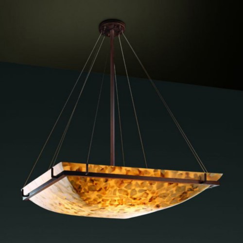 Justice Design Group Alabaster Rocks! 53 Inch Large Pendant Alabaster Rocks! - ALR-9797-25-MBLK - Transitional