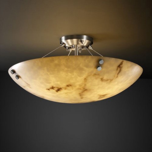 Justice Design Group Lumenaria 51 Inch 8 Light Semi Flush Mount Lumenaria - FAL-9657-35-DBRZ-F1 - Modern Contemporary
