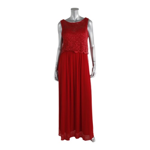 Night Way Womens Lace Glitter Evening Dress