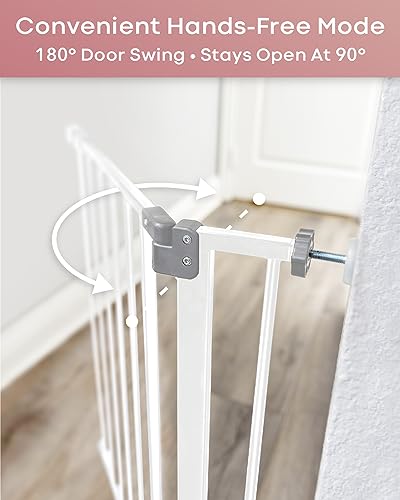 InnoTruth Pressure-Mounted Baby Gate 28.9 to 42.1 Wide (White)