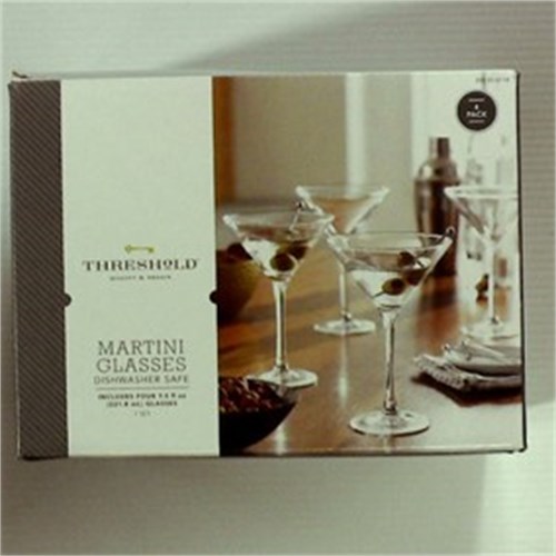 7.6oz 4pk Glass Modern Martini Glasses - Threshold