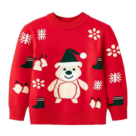 Boys Rain Jacket Size 14-16 Waterproof Lightweight Toddler Boys Girls Winter Long Sleeve Christmas Cartoon Bear Knit Sweater Base Warm Sweater for Chi