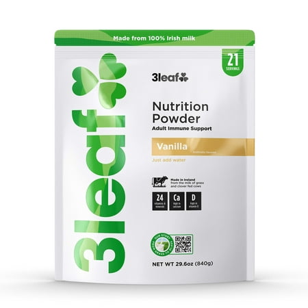 3leaf Nutrition Powder – Vanilla Whole Milk – Powdered Milk for Mineral Supplement - Protein Powder - Meal Replacement Shake - Made in Ireland fro