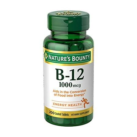 Nature S Bounty Vitamin B12  Supports Energy Metabolism  Tablets  1000mcg  200 Ct