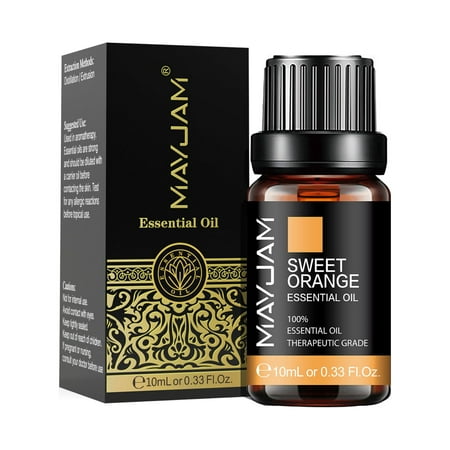 MAYJAM 100% Pure & Natural Sweet Orange Essential Oil for Aromatherapy & Diffuser - 10ml