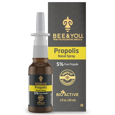 BEE and YOU Propolis Nasal Spray  100% Pure Propolis Extract  Sinus & Congestion Relief  Natural Decongestant  Allergy Support  Nasal Moisturizing Spr