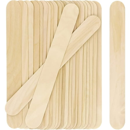 8  Jumbo Craft Sticks  60pcs Extra Large Natural Premium Wood  Ice Cream Sticks  Jumbo Sticks  Large Tongue Depressors  Plant Labels  Hair Removal and
