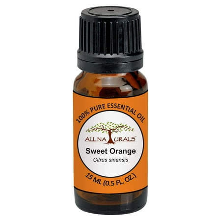 All Naturals Orange Essential Oil (Sweet) 100% Pure for Aromatherapy  Alertness Concentration & Termites - 15 Ml