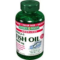 Natures Bounty Odorless Fish Oil 1000 Mg with Omega 3 and 6 Dietary Supplement Softgels - 200 Ea  6 Pack