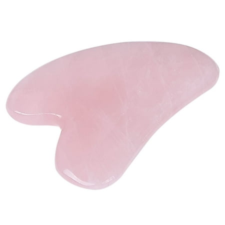 Loveliome Rose Quartz 1 Scraping Facial Massage Tools  Natural Rose Quartz Aventurine Guasha Stone Board for Spa Acupuncture Therapy Trigger Point Tre