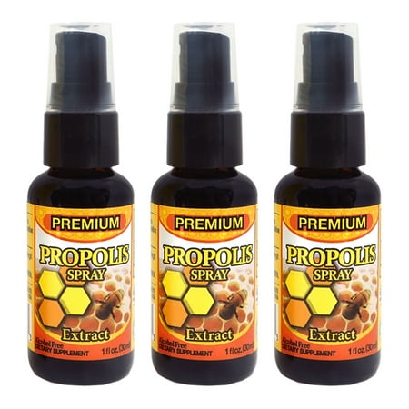 HNHusa Premium Propolis Spray Throat Sore Relief 3 Pack 90 Ml Antioxidant Immune System Support Soothing Natural Bee Honey