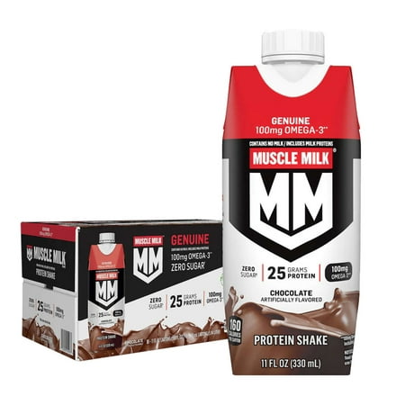 Muscle Milk Genuine Protein Shake Chocolate  11 Fl Oz  18-pack