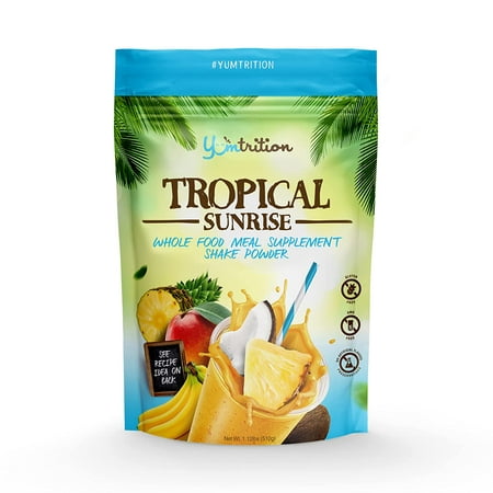 Meal Replacement Shakes Protein Powder Healthy Drink Supplement. Grass Fed Whey. Gluten Free. Tropical. 15 Serv.