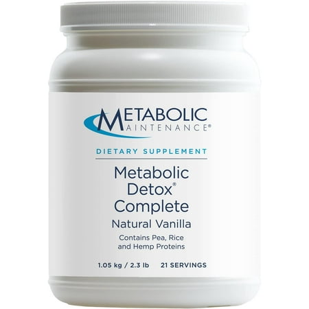 Metabolic Detox Complete Vanilla Shake - 20 Grams Non-GMO Plant Protein  Omega-3S  Nutrients + Milk Thistle - Liver Cleanse Support Powder - (2.3 Lbs 